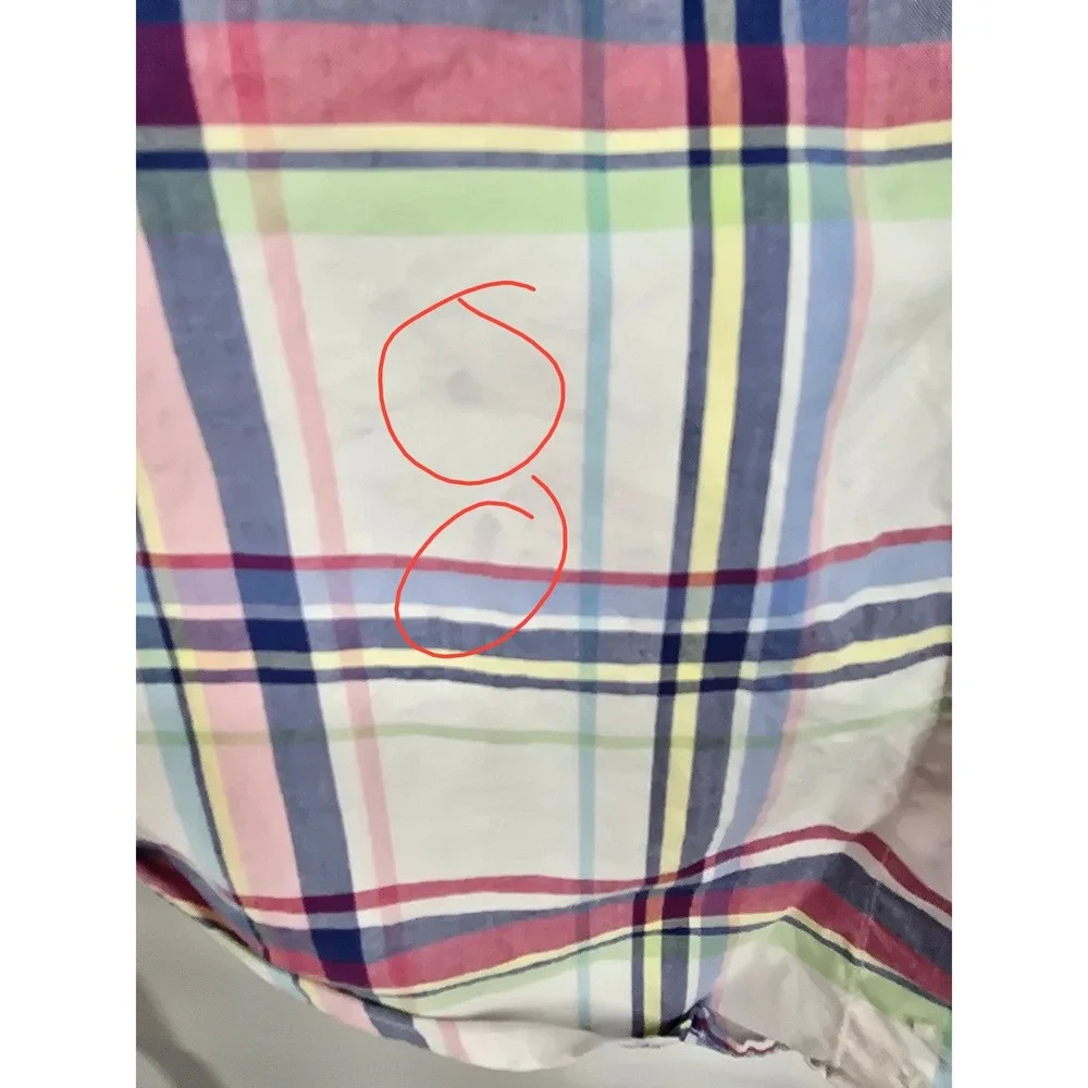 Ralph Lauren Boys Large 14-16 Plaid Short Sleeve Button Down Shirt Multi-Color‎